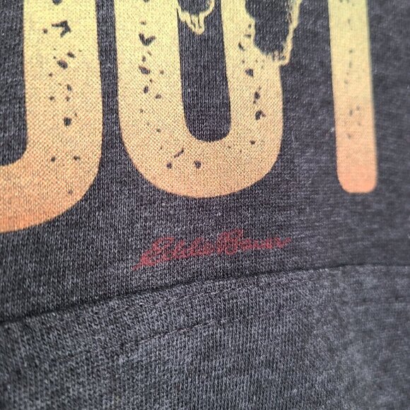 NWT Eddie Bauer Grau Chill Out Pullover Hoodie Sweater - Picture 4 of 8